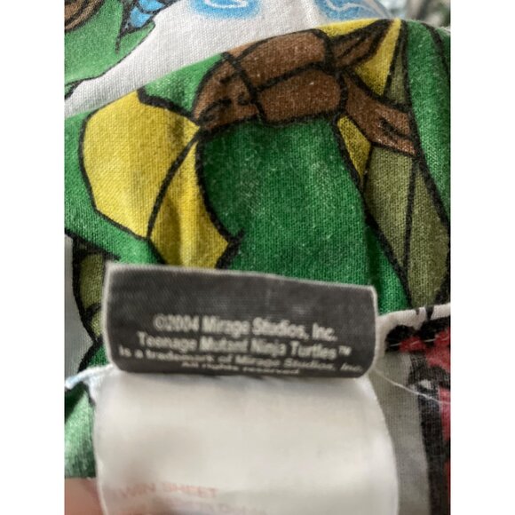 Teenage Mutant Ninja Turtles Twin Flat Sheet 2004 Mirage Studios Cutter Crafters - Picture 6 of 11